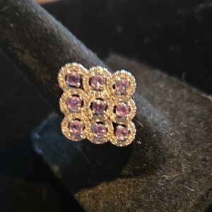 Vintage Rosa De France Amethyst Ring, 7